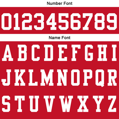 Custom Red White Football Polo Shirts  Add Your Unique Logo/Name/Number