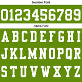 Custom Army Green White Football Polo Shirts  Add Your Unique Logo/Name/Number