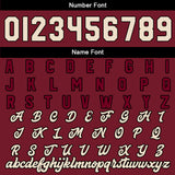 Custom Crimson Cream Varsity Jackets for Men Women Youth Personalized Letterman Jackets