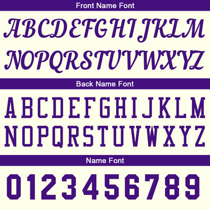 Custom Cream-Purple Basketball Jersey for Men Women Adult Youth Stitched Name Number Logo
