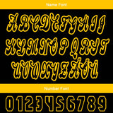 Custom Black Yellow Baseball Jersey Personalized Gradient Team Uniforms Shirt with Name Number