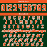 Custom Dark Green Orange Varsity Jackets for Men Women Youth Personalized Letterman Jackets