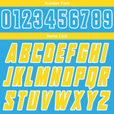 Custom Blue Yellow Reversible Basketball Suit for Adults and Kids Personalized Jersey