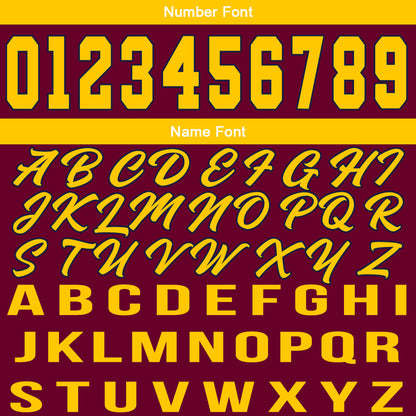 Custom Burgundy Yellow Basketball Jersey for Men Women Adult Youth Stitched Name Number Logo