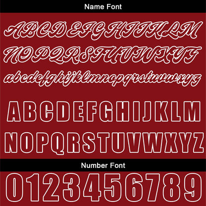 Custom Red Baseball Jersey Print Personalized Name, Number and Logo