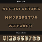 Custom Brown Black Letterman Varsity Jacket Personalized Embroidery Printing