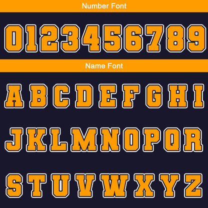 Custom Navy White Yellow Waterproof Varsity Jackets Personalized Stitched Name Number Logo to Letterman Jackets