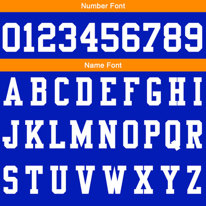 Custom Blue Orange Football Gradient Polo Shirts  Add Your Unique Logo/Name/Number