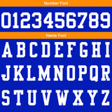 Custom Blue Orange Football Gradient Polo Shirts  Add Your Unique Logo/Name/Number