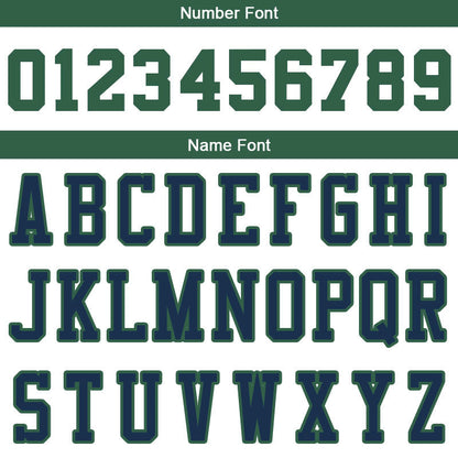 Custom Stitched Basketball Jersey for Men, Women And Kids White-Navy-Green