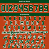 Custom Dark Green Orange Varsity Jackets for Men Women Youth Personalized Letterman Jackets