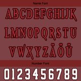 Custom Red Letterman Varsity Jacket Personalized Embroidery Printing