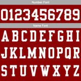 Custom Burgundy Grey Football Gradient Polo Shirts  Add Your Unique Logo/Name/Number