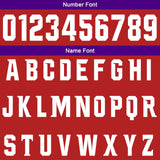 Custom Red Purple Football Gradient Polo Shirts  Add Your Unique Logo/Name/Number