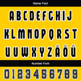 Custom Black Yellow Letterman Varsity Jacket Personalized Embroidery Printing