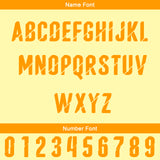 Custom Light Yellow Orange Baseball Jersey Personalized Gradient Team Uniforms Shirt with Name Number