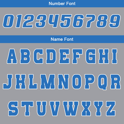 Custom Grey Blue Reversible Basketball Suit for Adults and Kids Personalized Jersey