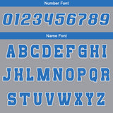 Custom Grey Blue Reversible Basketball Suit for Adults and Kids Personalized Jersey