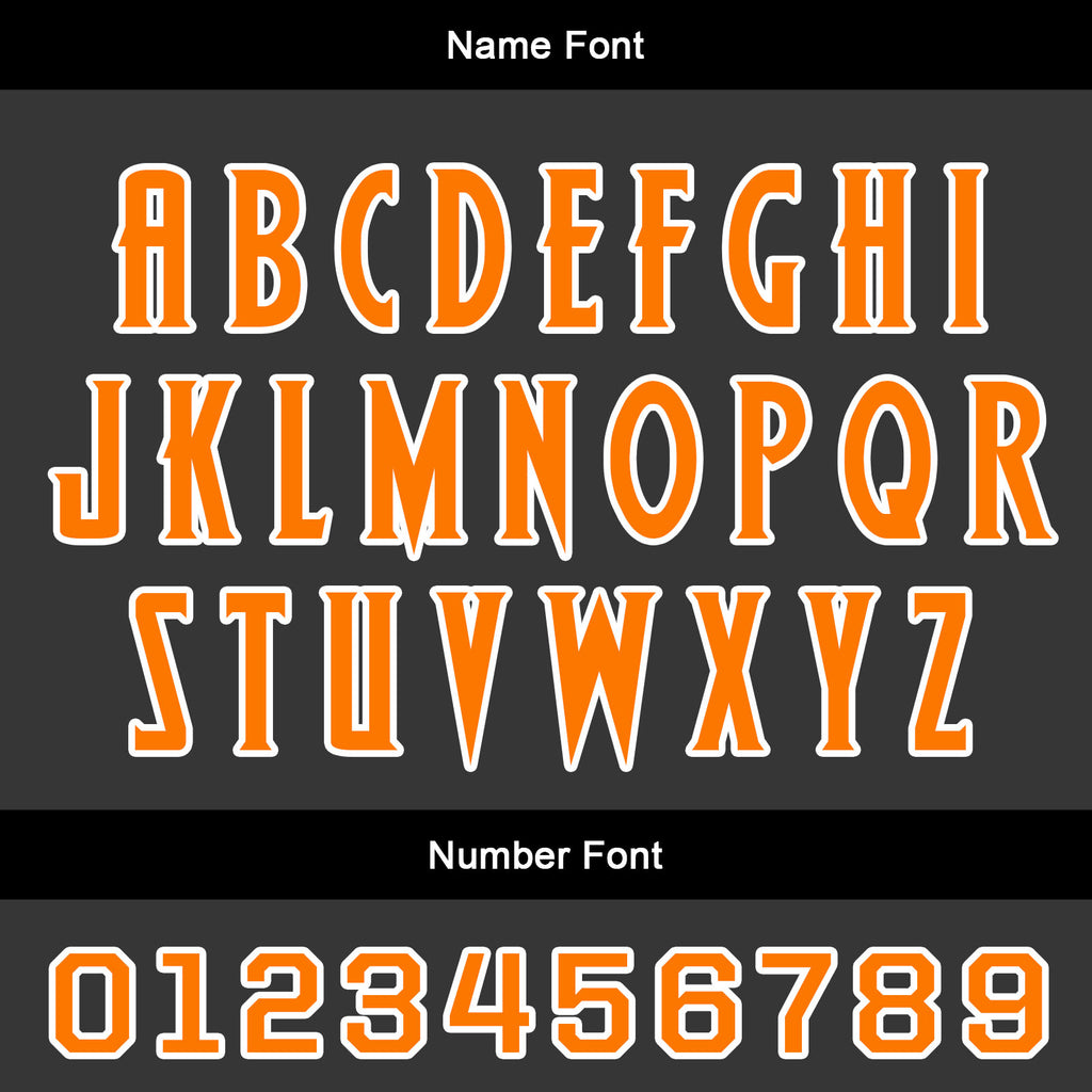 Custom Black Orange Uniform Jersey Kids Adults Personalized Set Jersey Shirt