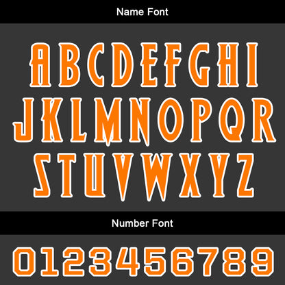 Custom Black Orange Uniform Jersey Kids Adults Personalized Set Jersey Shirt