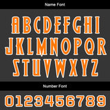 Custom Black Orange Uniform Jersey Kids Adults Personalized Set Jersey Shirt