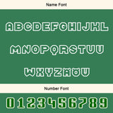 Custom Green White Letterman Varsity Jacket Personalized Embroidery Printing