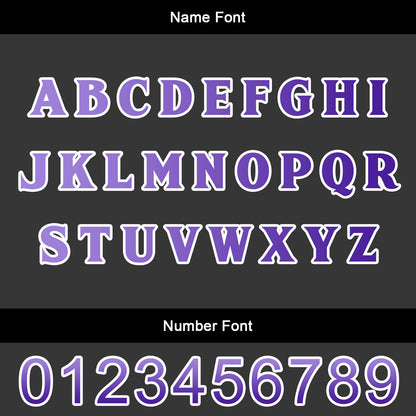 Custom Purple Black Uniform Jersey Kids Adults Personalized Set Jersey Shirt