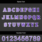 Custom Purple Black Uniform Jersey Kids Adults Personalized Set Jersey Shirt
