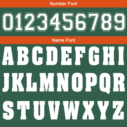 Custom Green Orange Football Gradient Polo Shirts  Add Your Unique Logo/Name/Number