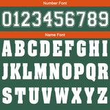 Custom Green Orange Football Gradient Polo Shirts  Add Your Unique Logo/Name/Number