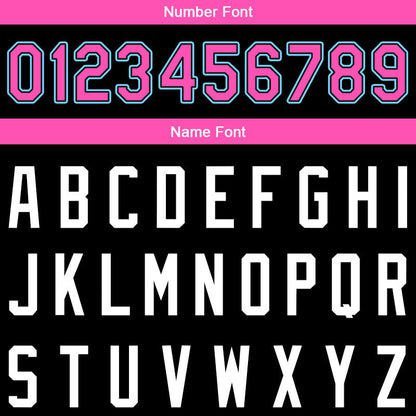 Custom Stitched Basketball Jersey for Men, Women And Kids Black-Pink-Light Blue