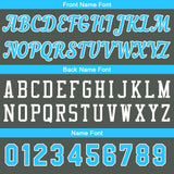 Custom Dark Gray-Light Blue Basketball Jersey for Men Women Adult Youth Stitched Name Number Logo