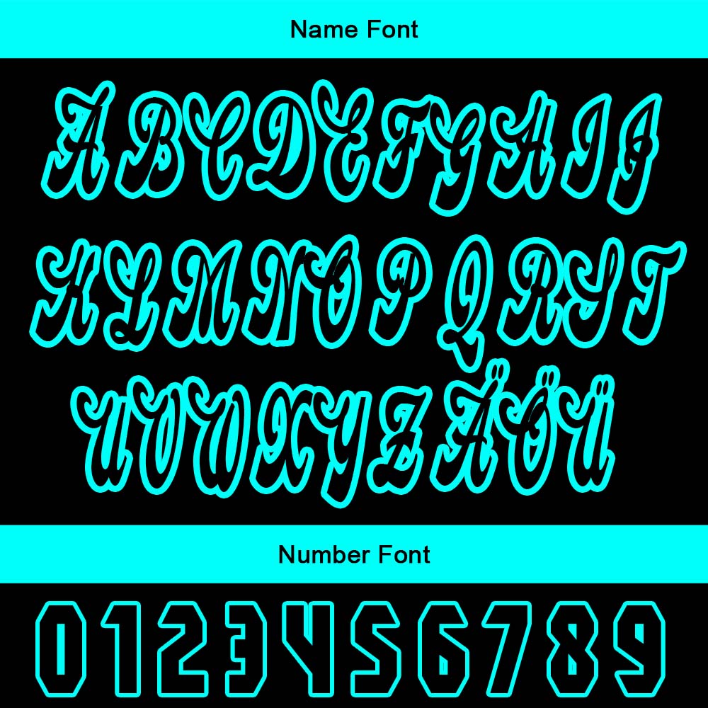 Custom Black Cyan Baseball Jersey Personalized Gradient Team Uniforms Shirt with Name Number