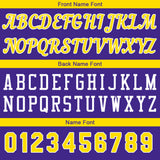 Custom Purple Yellow Basketball Jersey for Men Women Adult Youth Stitched Name Number Logo