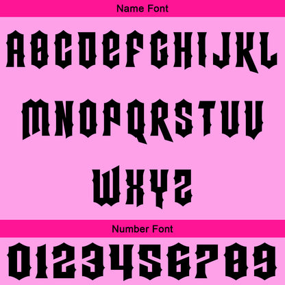 Custom Fuchsia Pink Baseball Jersey Personalized Gradient Team Uniforms Shirt with Name Number