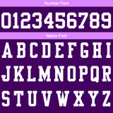 Custom Purple Light Purple Football Gradient Polo Shirts  Add Your Unique Logo/Name/Number