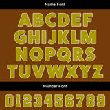 Custom Brown Black Uniform Jersey Kids Adults Personalized Set Jersey Shirt