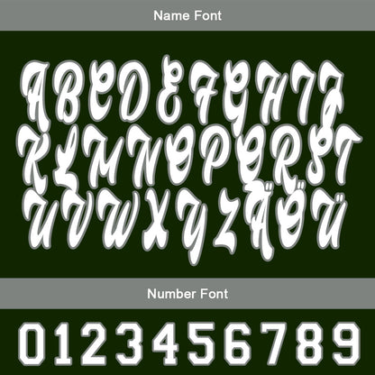 Custom Green White Baseball Jersey Personalized Gradient Team Uniforms Shirt with Name Number