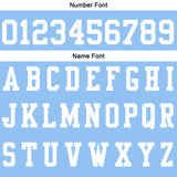 Custom Light Blue White Football Polo Shirts  Add Your Unique Logo/Name/Number