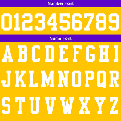 Custom Yellow Purple Football Gradient Polo Shirts  Add Your Unique Logo/Name/Number