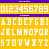 Custom Yellow Purple Football Gradient Polo Shirts  Add Your Unique Logo/Name/Number