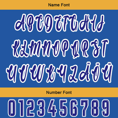 Custom Blue Yellow Letterman Varsity Jacket Personalized Embroidery Printing