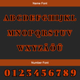 Custom Orange Black Letterman Varsity Jacket Personalized Embroidery Printing