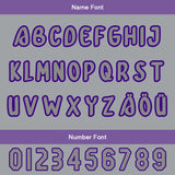 Custom Purple Grey Letterman Varsity Jacket Personalized Embroidery Printing