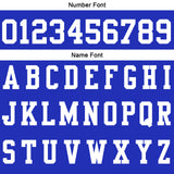 Custom Royal White Football Polo Shirts  Add Your Unique Logo/Name/Number