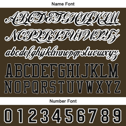 Custom Brown Button Down Baseball Jersey for Men Women Adult Youth Print Name Number Logo