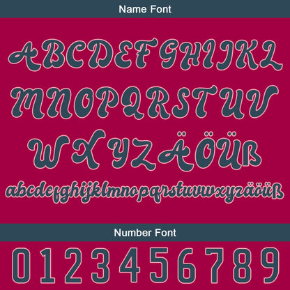Custom Bright Pink Dark Blue Baseball Jersey Personalized Gradient Team Uniforms Shirt with Name Number