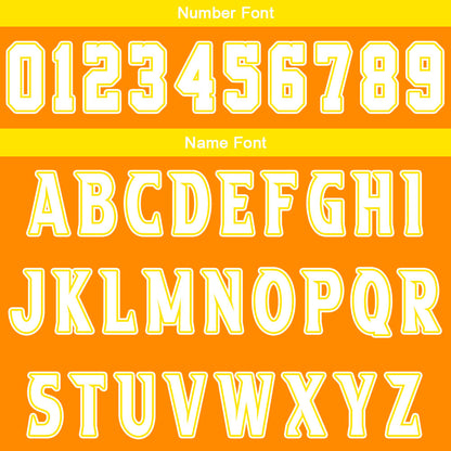 Custom Orange Yellow Basketball Jersey Uniform Suit Printed Your Logo Name Number