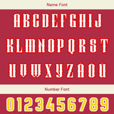 Custom Red Yellow Letterman Varsity Jacket Personalized Embroidery Printing