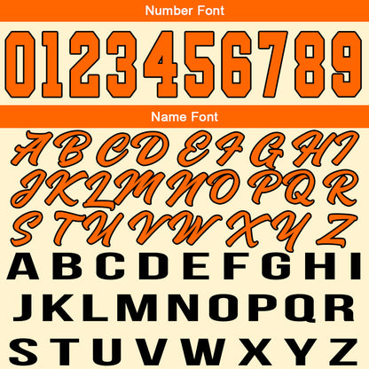 Custom Cream Orange Basketball Jersey for Men Women Adult Youth Stitched Name Number Logo